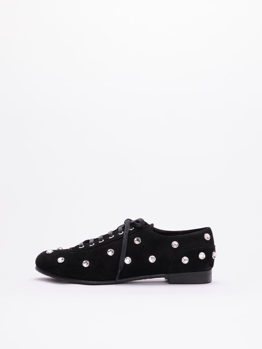 RENJI / CRYSTAL ALL OVER | Black Nubuck