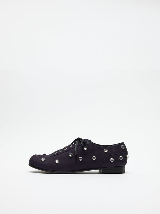 RENJI / CRYSTAL ALL OVER | Navy Nubuck