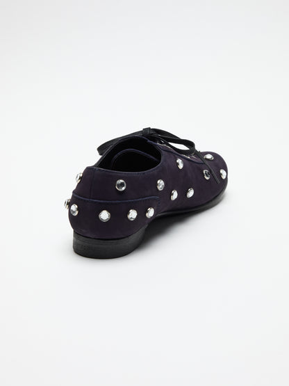 RENJI / CRYSTAL ALL OVER | Navy Nubuck