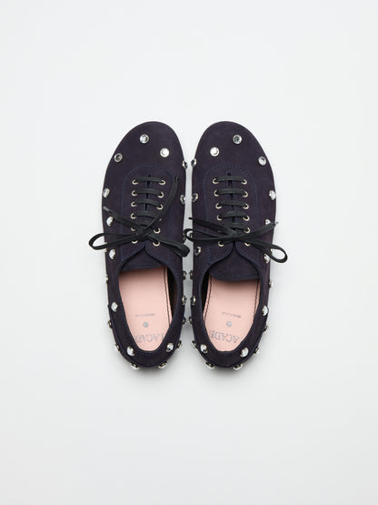 RENJI / CRYSTAL ALL OVER | Navy Nubuck